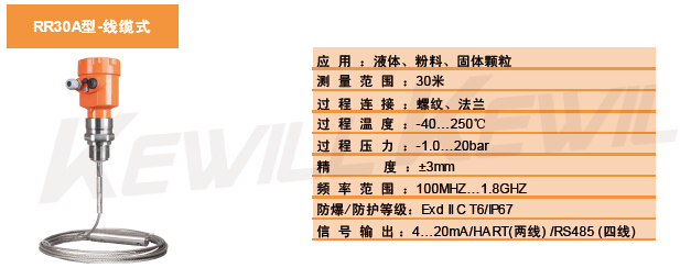 RR30導波雷達物位計